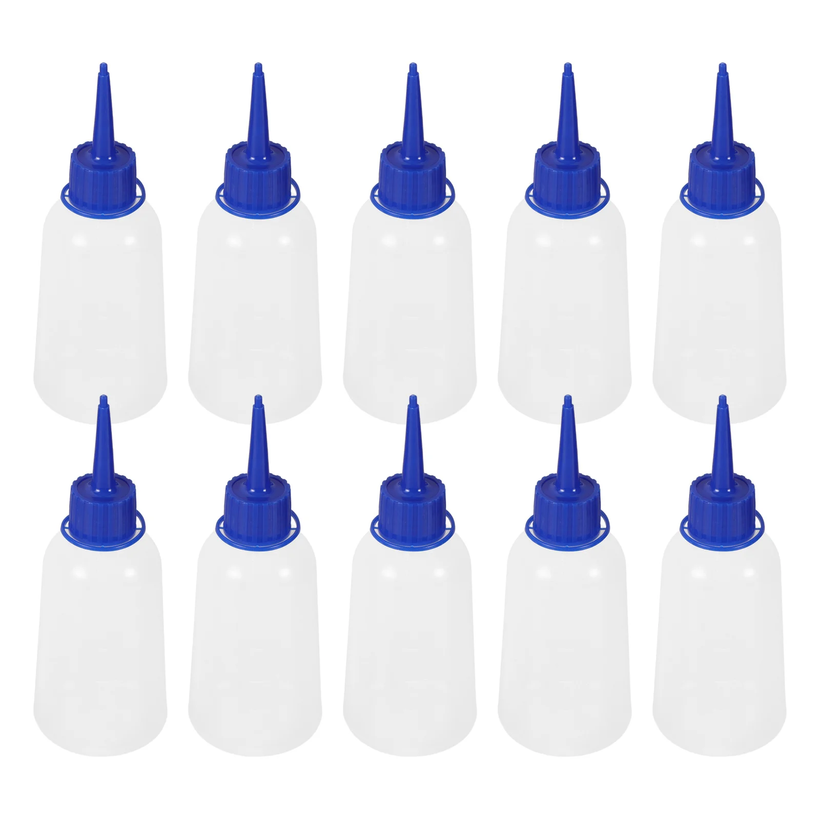 

10pcs Plastic Squeeze Bottles Empty Tip Refillable Fine Applicator For Craft Glue Oil Paint Precision Drip Dispenser Clear