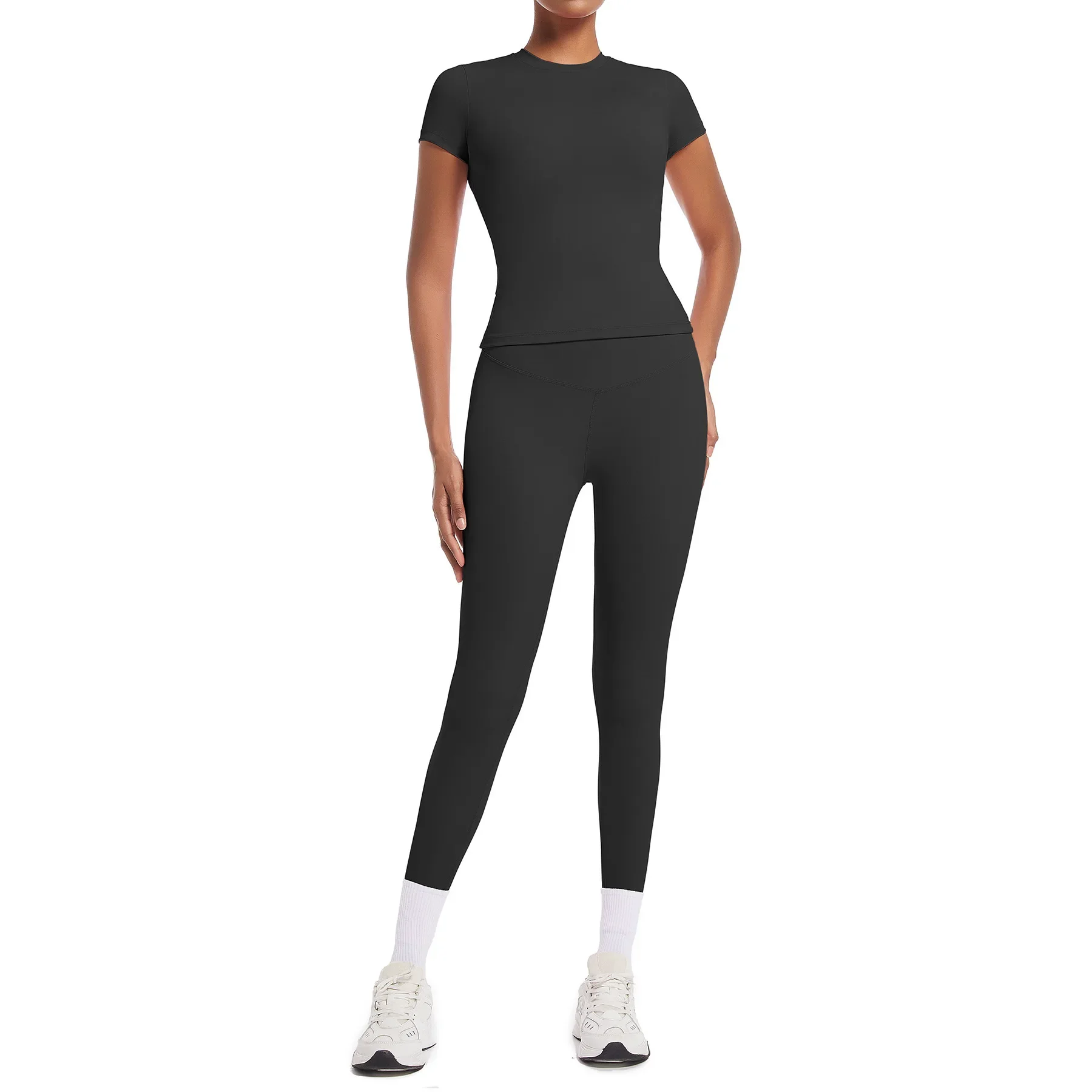 Sporty Leggings Pants Sets Women's Two Pieces Set Sportswear Woman Gym Set Sports Suit Yoga Clothing Suit for Fitness Clothes