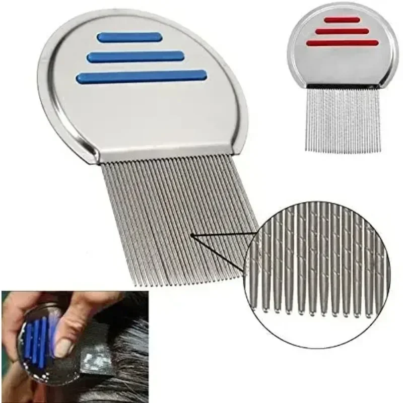 1pcs High Quality Terminator Lice Comb Nit Free Kids Hair Rid Headlice Stainless Steel Metal Teeth Remove Nit Brush