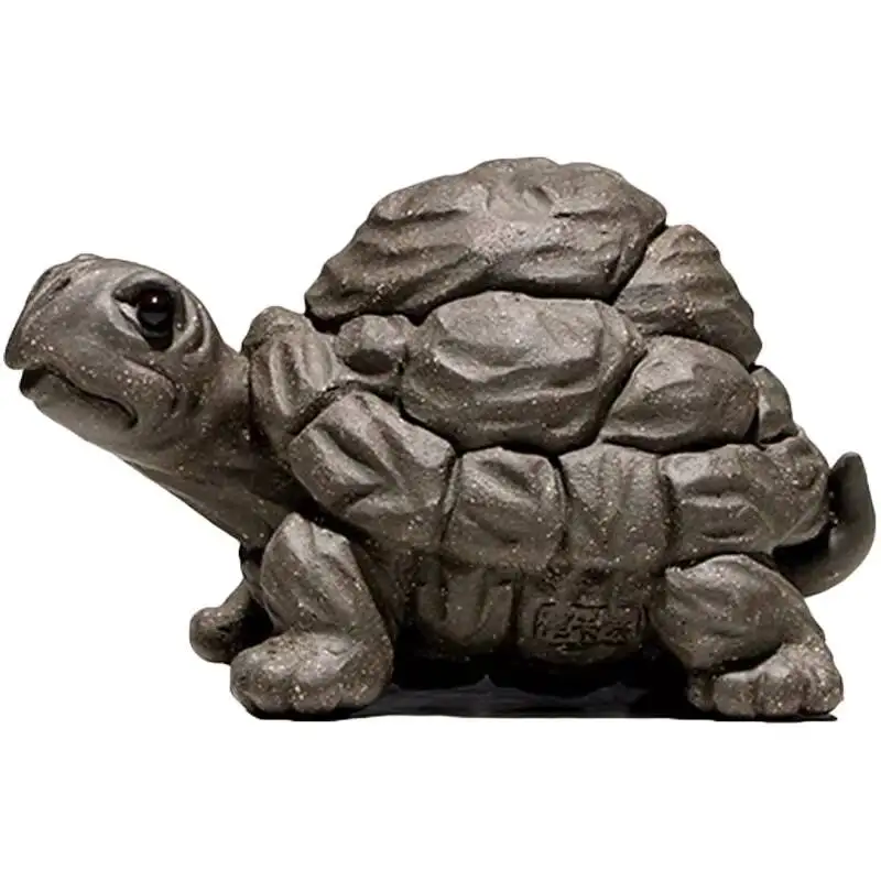 Changtao Yixing Original Purple Clay Creative Ceremony Set Ornament Tea Pet Can Be Raised Stone Guan Tang Little Turtle