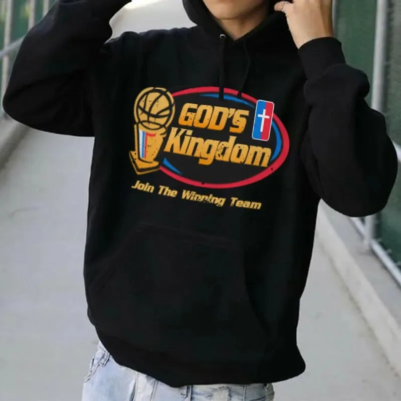 

2025 Autumn and Winter Unisex 100% Cotton God's Kingdom Print Hoodie High-end Luxury Is for Both Men and Women Top Y2k