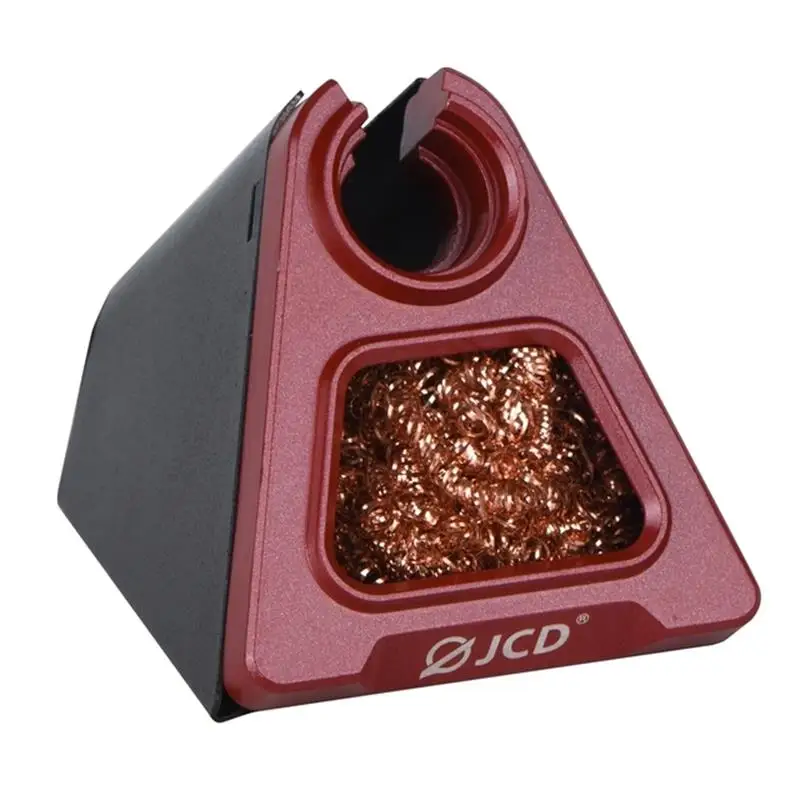 JCD 820 Aluminum Alloy Electric Soldering Iron Stand Holder with Welding Cleaning Copper Ball High Temperature Safety