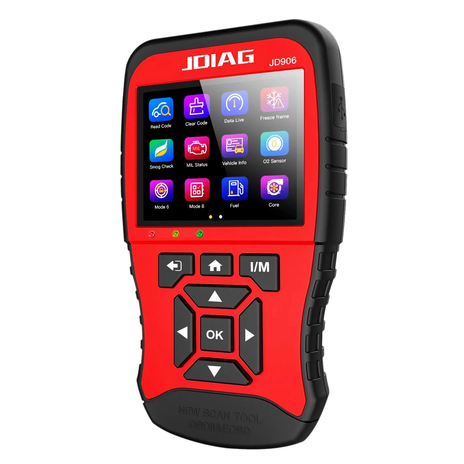 JDiag JD906 OBD2 Scanner Check Engine Light Code Reader Live Data I/M Readiness Newest Battery Tester Car Diagnostic Scan Tool