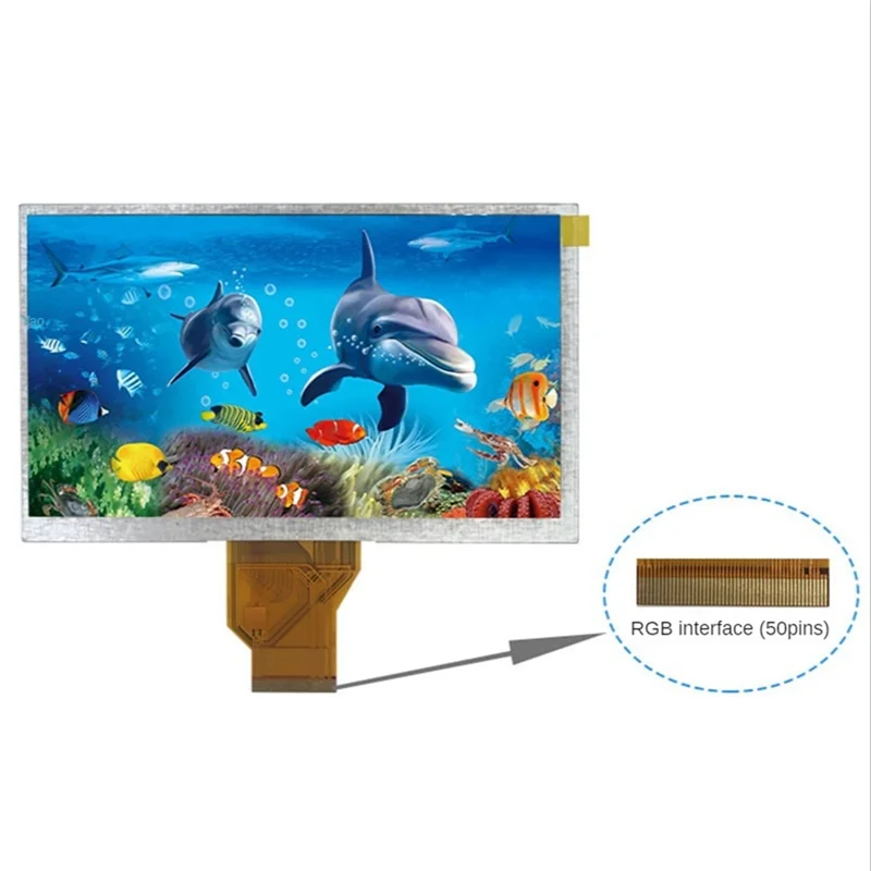 Pantalla LCD TFT de 7 pulgadas pantalla Universal 50 pines HD 800X480 Monitor de repuesto de reparación para pantalla de reemplazo de vehículo de coche