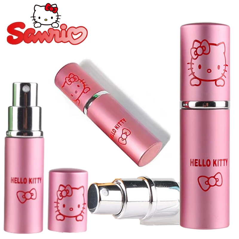 10ML Sanrio Hello Kitty Perfume Bottle Mini Alcochol Perfume Refillable Bottles Women Portable Travel Cosmetics Spray Bottling