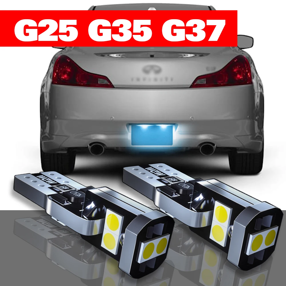 

For Infiniti G25 G35 G37 2003-2013 Accessories 2pcs LED License Plate Light 2004 2005 2006 2007 2008 2009 2010 2011 2012