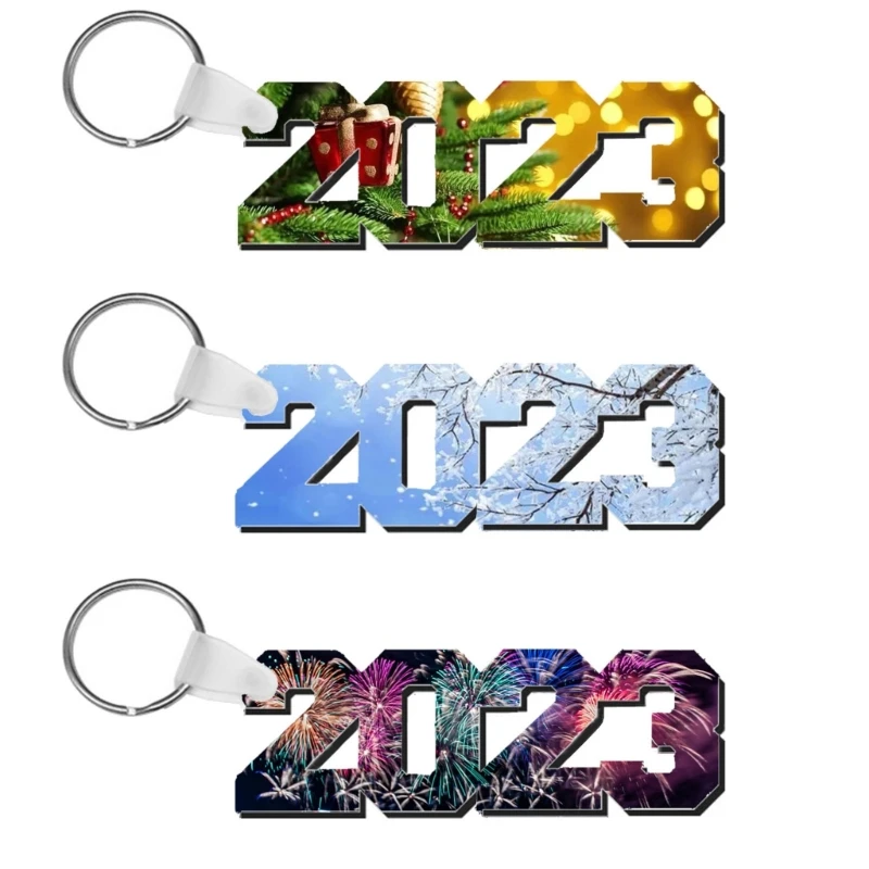 Set of 5 Year Number Sublimation Blank Keychains Sublimation Blanks Products Dropship