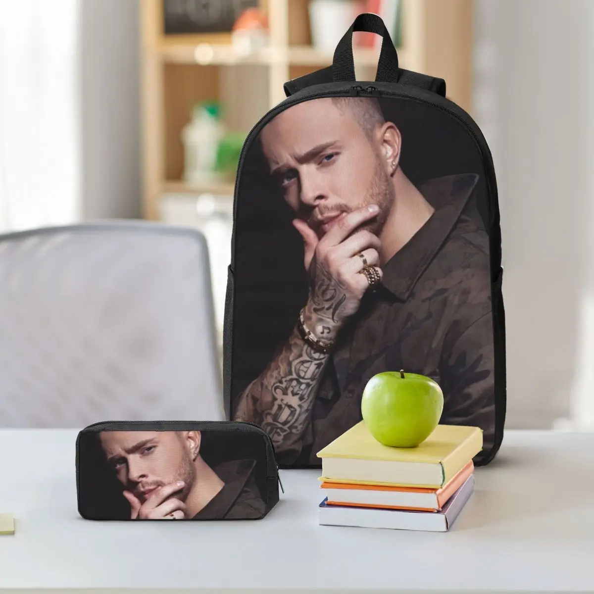 Custom Egor Kreed Russian Rapper Backpack Boys Girls BookBag School Bag Shoulder Bags 3ps Insulated Lunch Bag Pencil Case