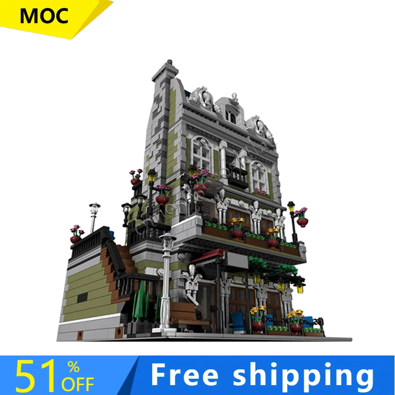 

3797 Parts MOC Hot Sales Restaurant Modular Model Building Blocks DIY Sets Education Assembly Bricks Toys Kids Christmas Gifts
