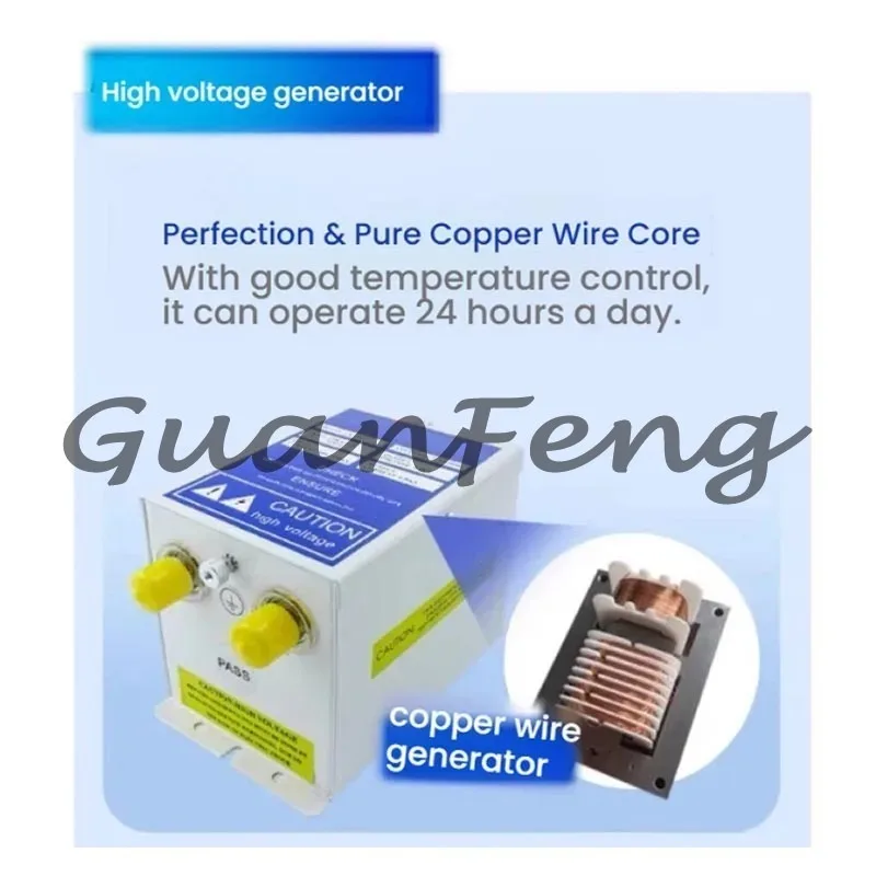 Industrial Static Elimination Kit with Power Supply, Horizontal AC Ion Air Knife Rod Anti-static Ionization Device