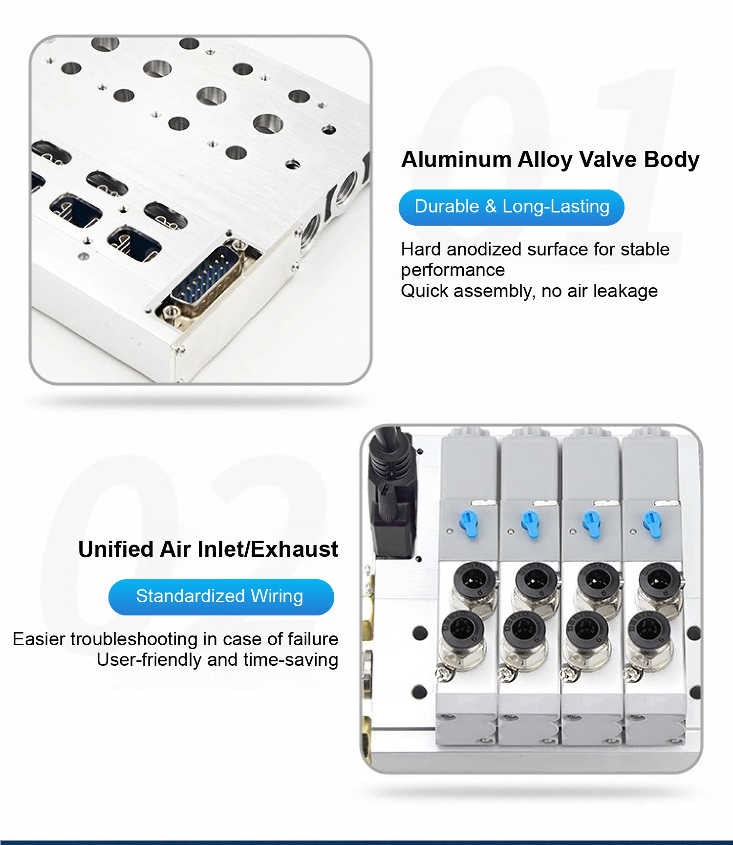 Detalhe 3 de Válvula solenoide 4V110‑06 Pneumática