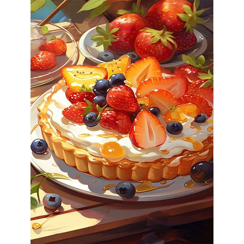 

DIY ruit Feast Cream Fruit Tart Jigsaw Puzzles for Adults Focus Enhancement Therapy Office Decor Meaningful Retirement Gift