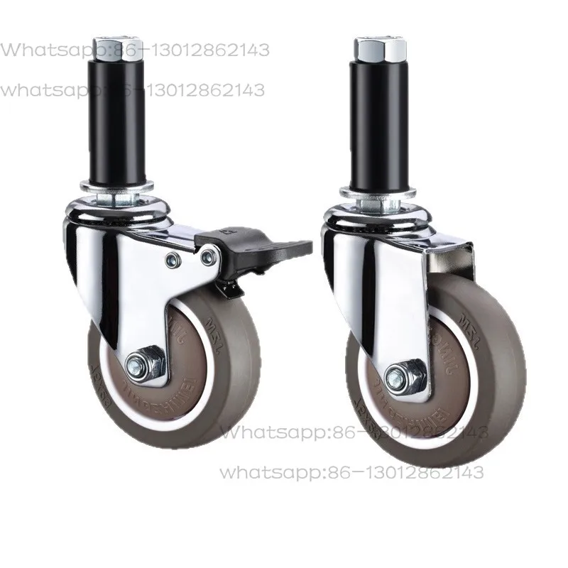 Built in TPE rubber wheel ball bearings, suitable for commercial round tube kitchen preparation tables 22-28mm