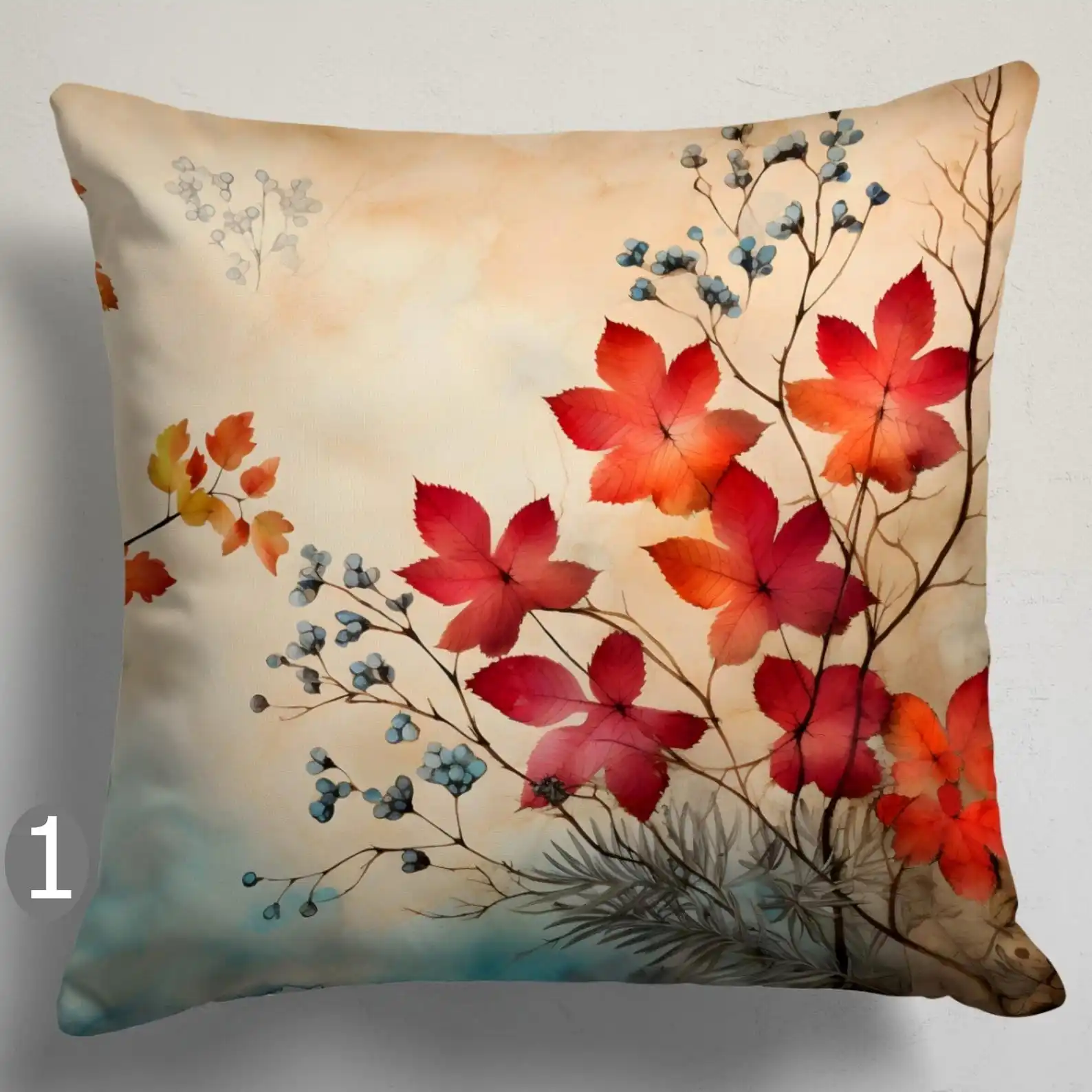 Fall Leaves Home Decor Pillowcase Autumn Dry Leaves Cushion Cover Fall Maple Leaves Pillow Cover Fall Floral Decor Pillowcase