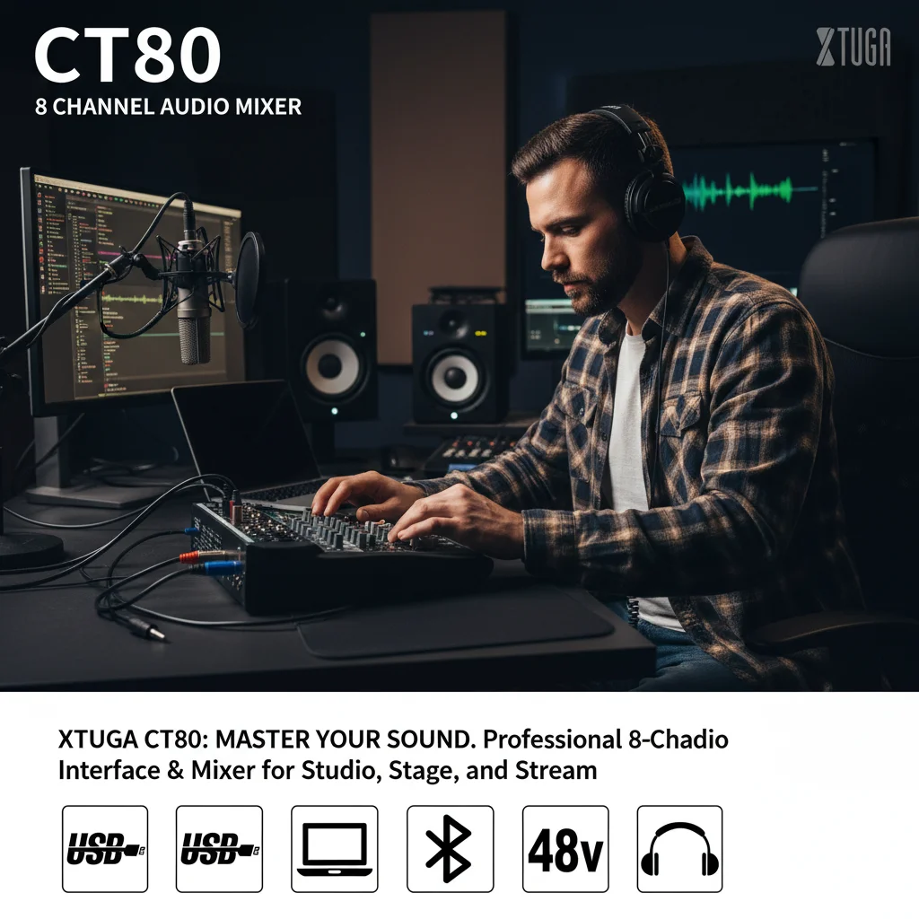 XTUGA CT80 Professional 8-Chan - Audio Interface Usb 8 Channel review and price