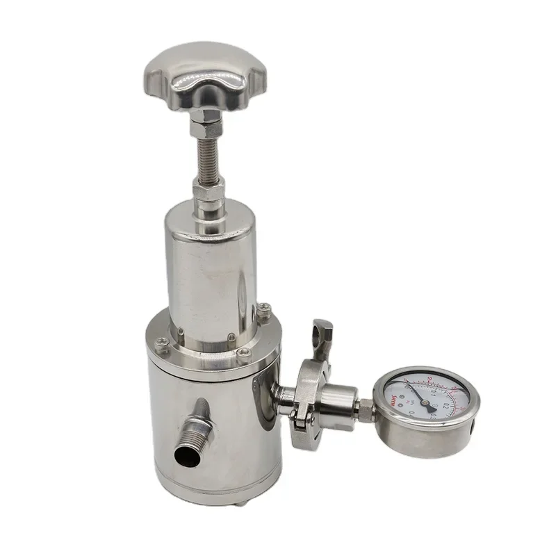 DN25 Food Grade SS304 Tri Clamp Sanitary Reducing Valve Stainless Steel In Line Pressure Regulator