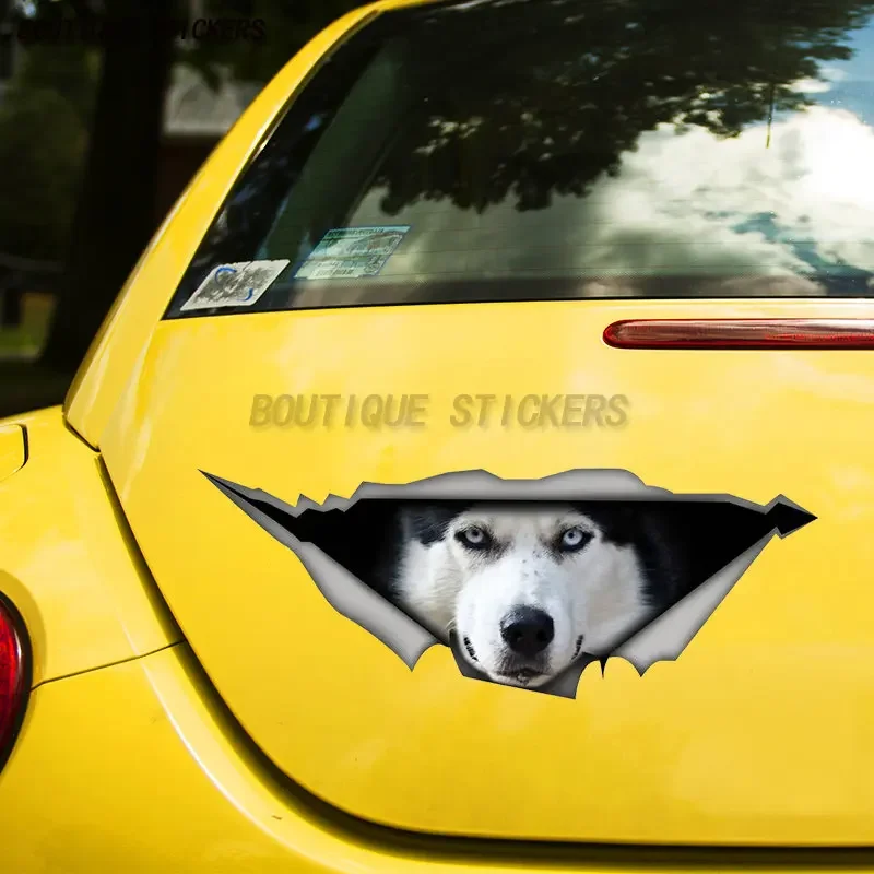 Pet Dog Husky Car Decal Waterproof PVC Car Motorcycle Suitable for Various Vehicle Models Decal