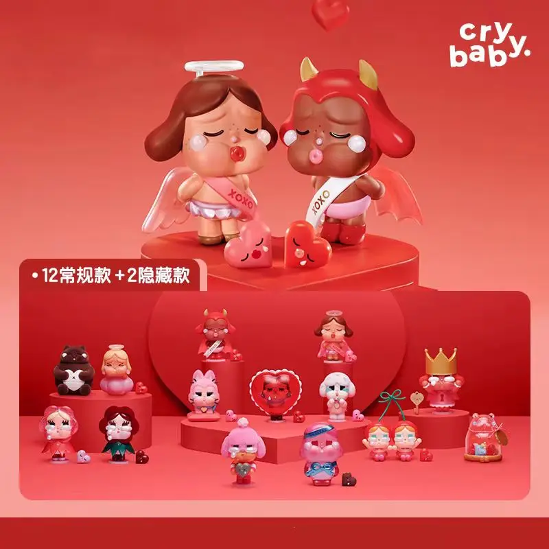 Crybaby Crying For Love Series Blind Box Sammlermodell Puppendekor Figur Mode Kawaii Modell Geheimnis Spielzeug Valentinstagsgeschenk