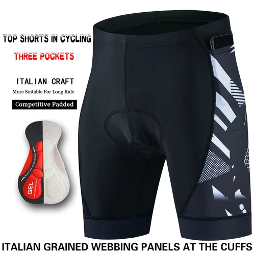Imagen 2 del producto Pantalones cortos de ciclismo con 2 bolsillos para hombre, medias deportivas con almohadilla de Gel Coolmax para deportes de triatlón y bicicleta de carretera, pantalones de ciclismo de montaña, uniforme Maillot, 2026