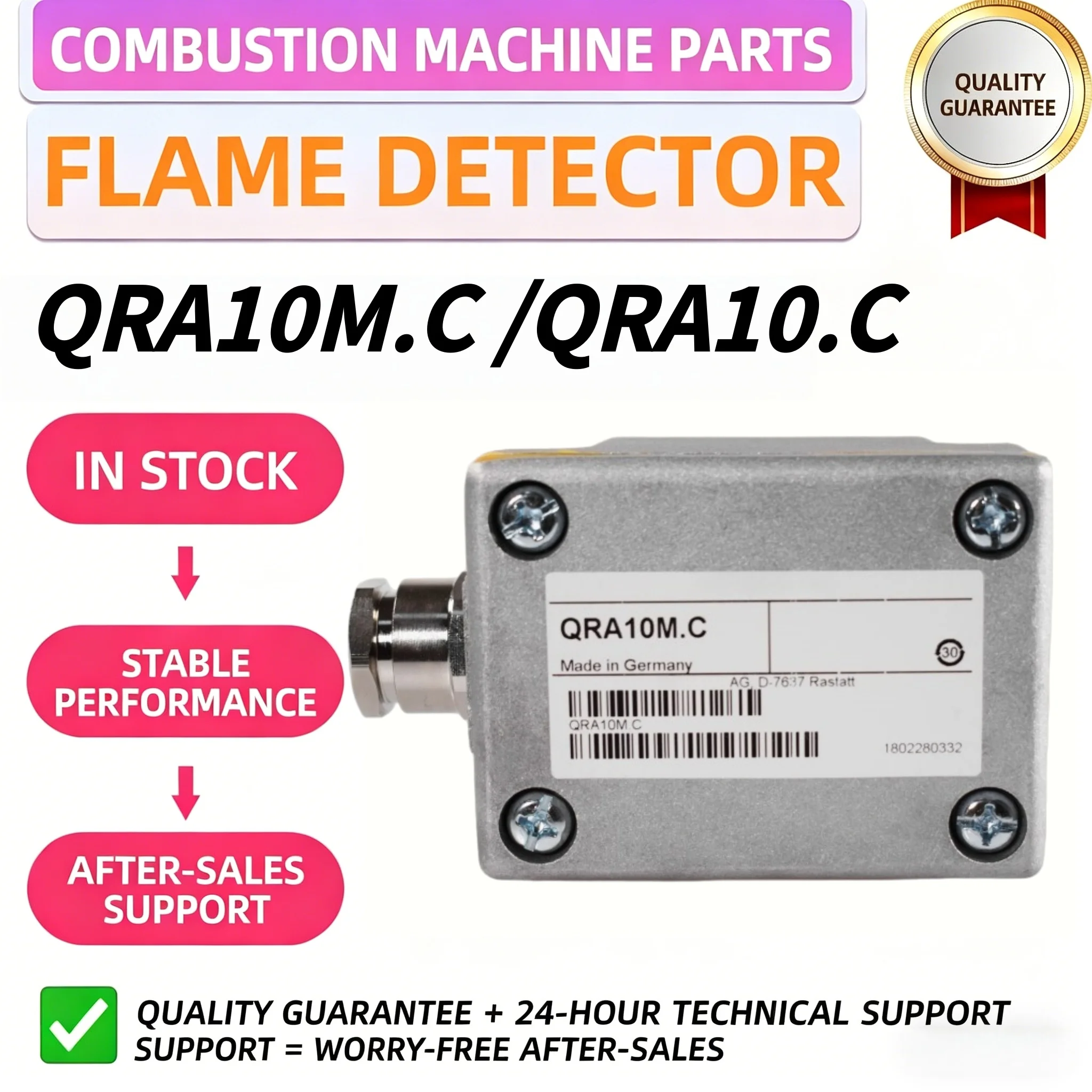 New Original QRA10.C QRA10M.C Flame Sensing Eyes QRA10.KC High Performance Combustion Detector, 24h Fast Shipping