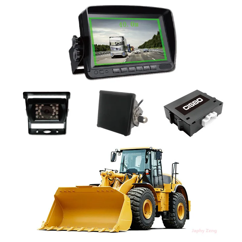 pwas cameras system with rear sensor 40m long range radar for heavy equipment