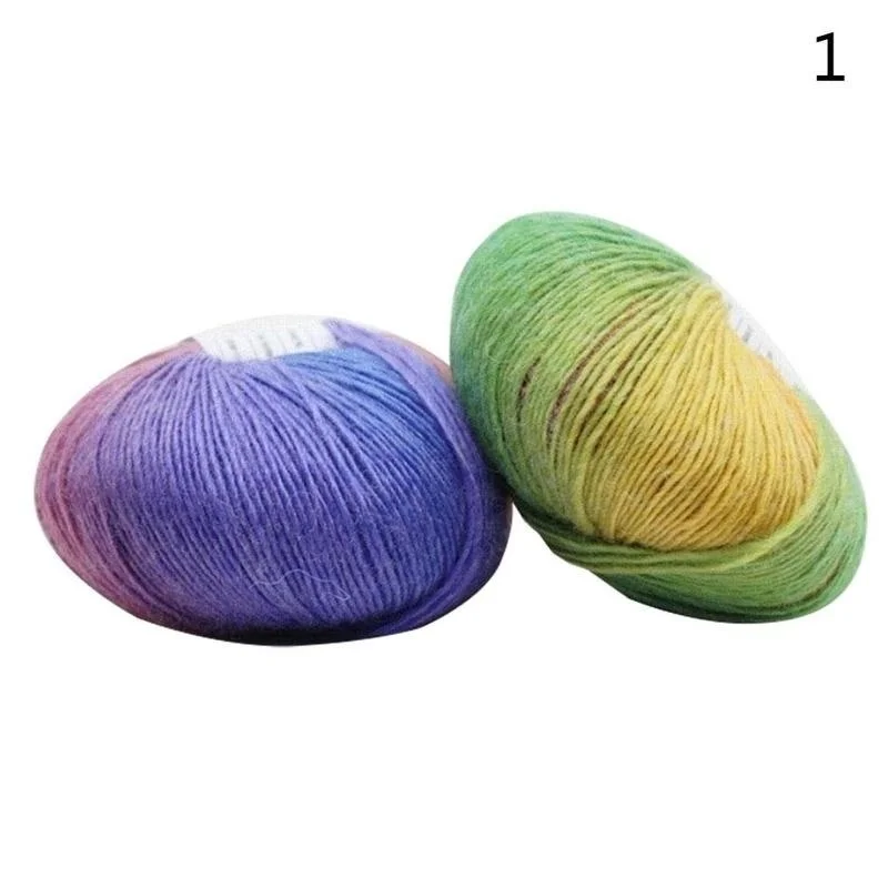 Practical 2026 New Rainbow Color Baby Wool Yarn Hypoallergenic Soft Knitting Thread For Crochet DIY Handmade Craft Weaving