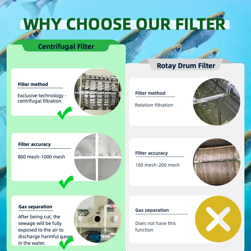 Automatic Water Filtration Ras System Aquaculture Fish Pond Rotary Drum Filter for Shrimp Fish Farming System
