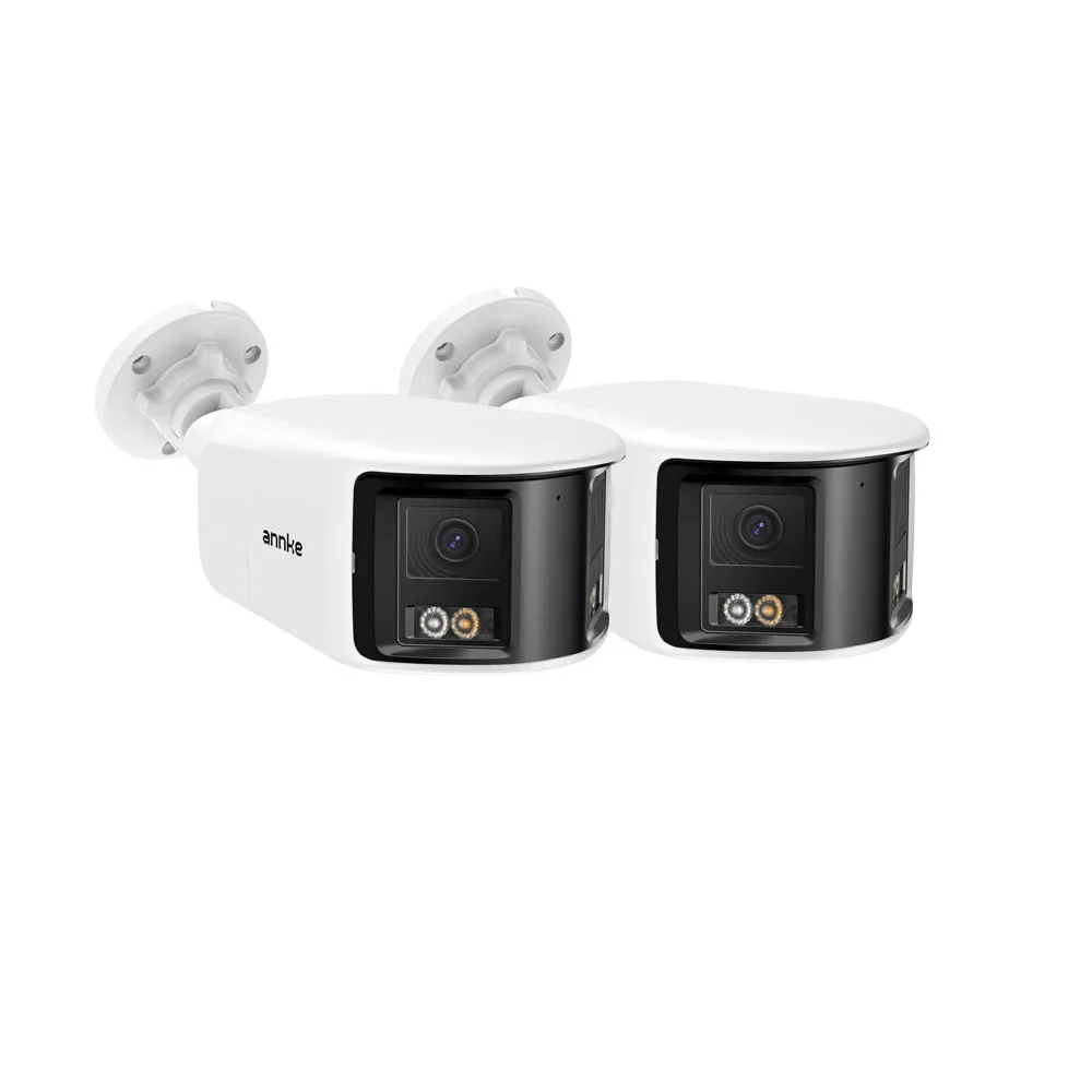 ANNKE 4K 8MP POE Bewakingscamera Dual Lens outdoor poe camera 1/2/4PCS Kleur Nachtzicht CCTV Video Security Camera Voor NVR