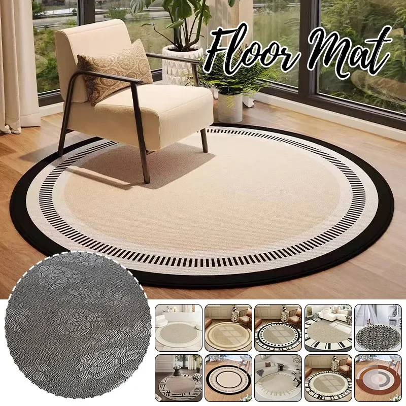 

Round Carpet Modern Style Rugs Living Room Sofa Decoration Coffee Table Crystal Velvet Floor Mat Cushion Bedside Foot Mats