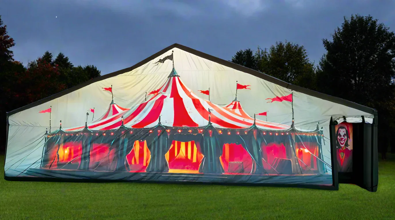 40x40ft Halloween Haunted House Inflatable Maze with Cover Fast Air Shipping to Door Custom Logo Kids Inflatable Activity Maze