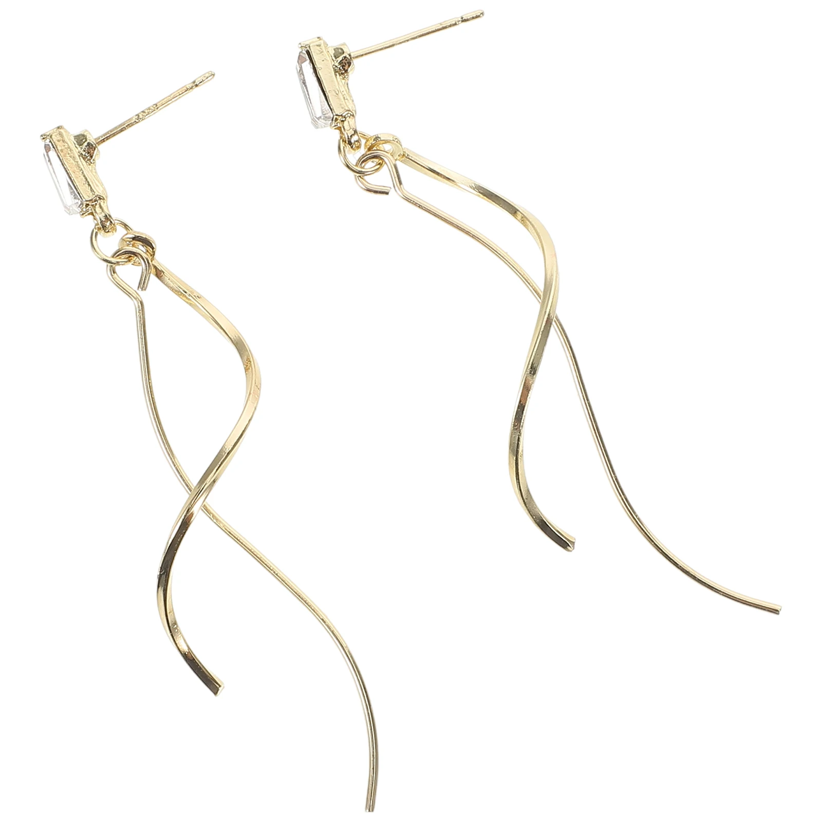 

Twisted Ear Hook Earrings Pendant Charming Lady Helix Piercing Jewelry Spiral Dangle Earrings for Women Banquet Party