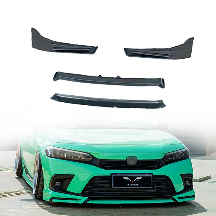 Yofer primer Car modified Auto Spare Parts front bumpers lip parts accessories body kit for civic