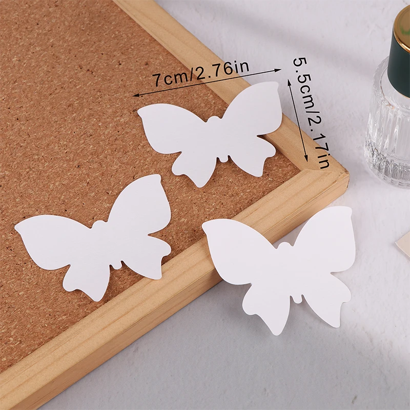 Tiras de papel de prueba de aceites esenciales de Perfume con forma de mariposa, accesorios de tira de prueba de fragancia de aromaterapia, 40 piezas, 70x55mm