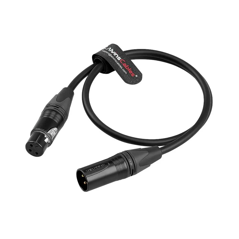 

Alvin’s Cables XLR 3 Pin Male to Female Audio Cable, Neutrik XLR Connectors Balanced Microphone Cable for Preamps 1m| 3.3ft