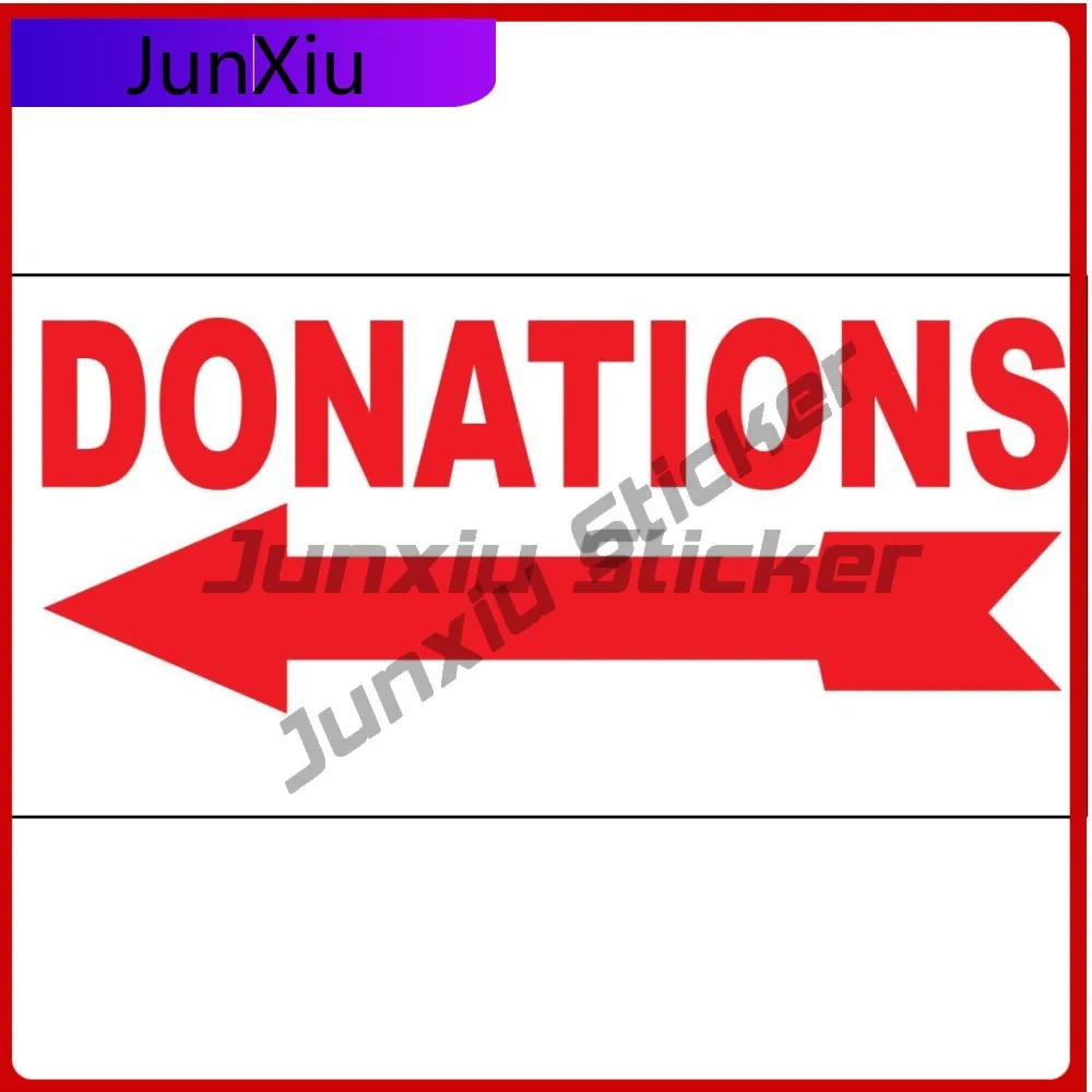 

Donations Arrow Left Cute Must Have Fade Resistant Classic Bumper Decal Waterproof Vinyl Car Laptop Window Auto Exterior