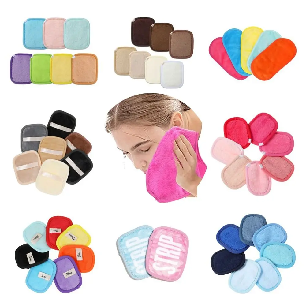 1/7PCS Nuovo Poliestere Struccante Asciugamano Riutilizzabile Bellezza Essentials Viso Asciugamani Morbidi Panno Detergente per Le Donne