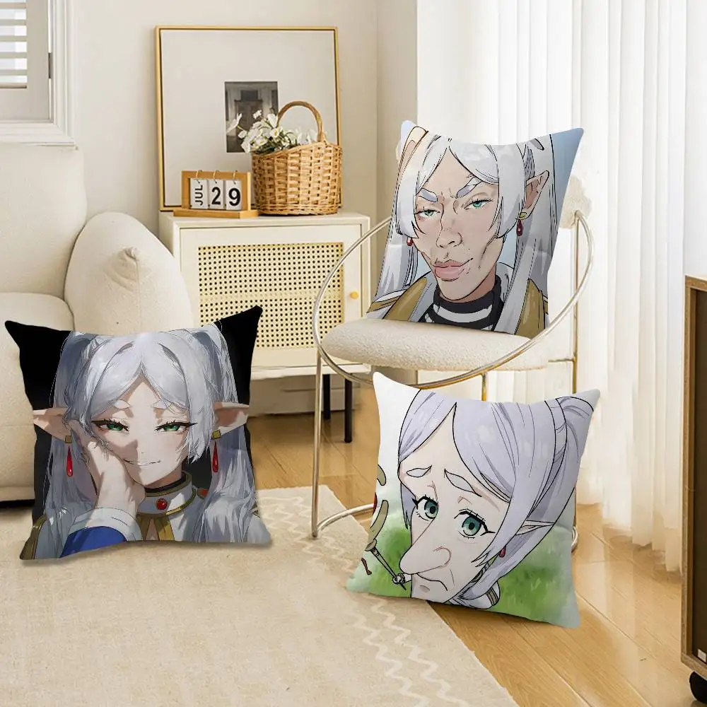 Anime-Frieren Pillow Gift Home Office Decoration Bedroom Sofa Car Cushion Cover case 45x45