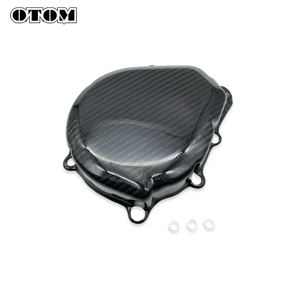 OTOM 2024 Motorcycle Ignition Cover Guard Carbon Fiber Magneto Protector For KTM HUSQVARNA GASGAS XCFW XWF FE ECF ES EWF 450 500