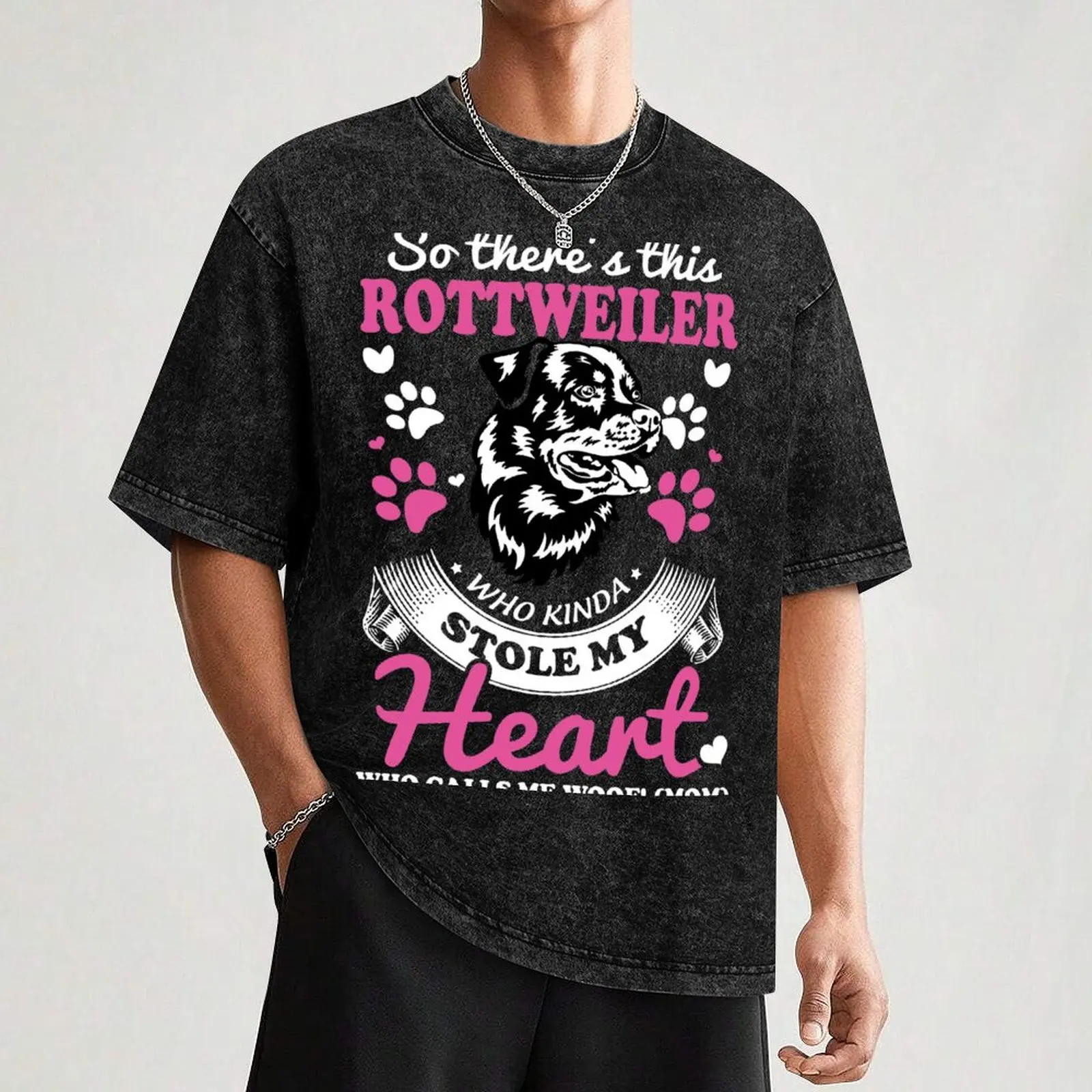 This Rottweiler Who Kinda Stole My Heart T Shirt T-Shirt Lightweight Basic Short Sleeve