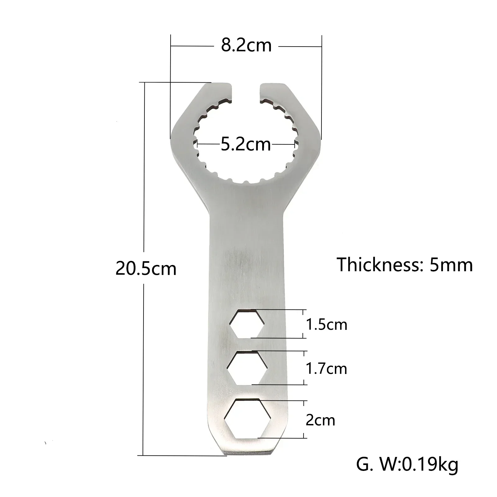 Removal Tool Bike Wrench Aluminum Alloy Bike Accessories Dual-purpose Gray Hexagon Wrench Multifunctional High Quality