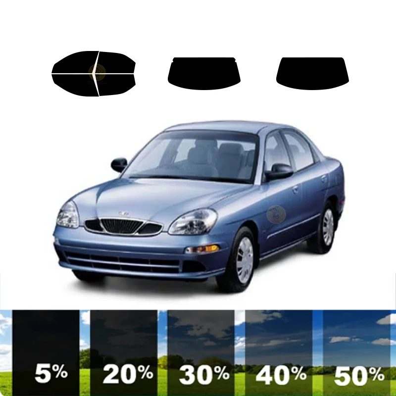 precut Removable Window Tint Film For Car 100% UVR 5%-35%VLT Heat Insulation Carbon ﻿For DAEWOO NUBIRA 4 DR SEDAN 1998-2002