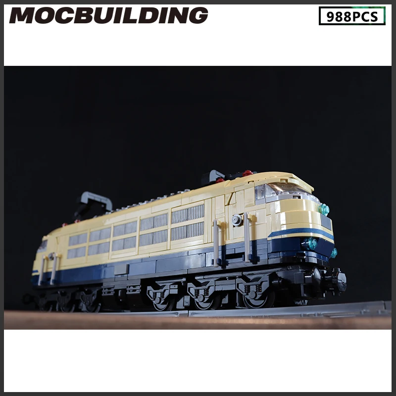 MOC Building Blocks Railways E-103 Locomotive Model Train Collection Bricks Assemble Display Toys Birthday Christmas Gifts