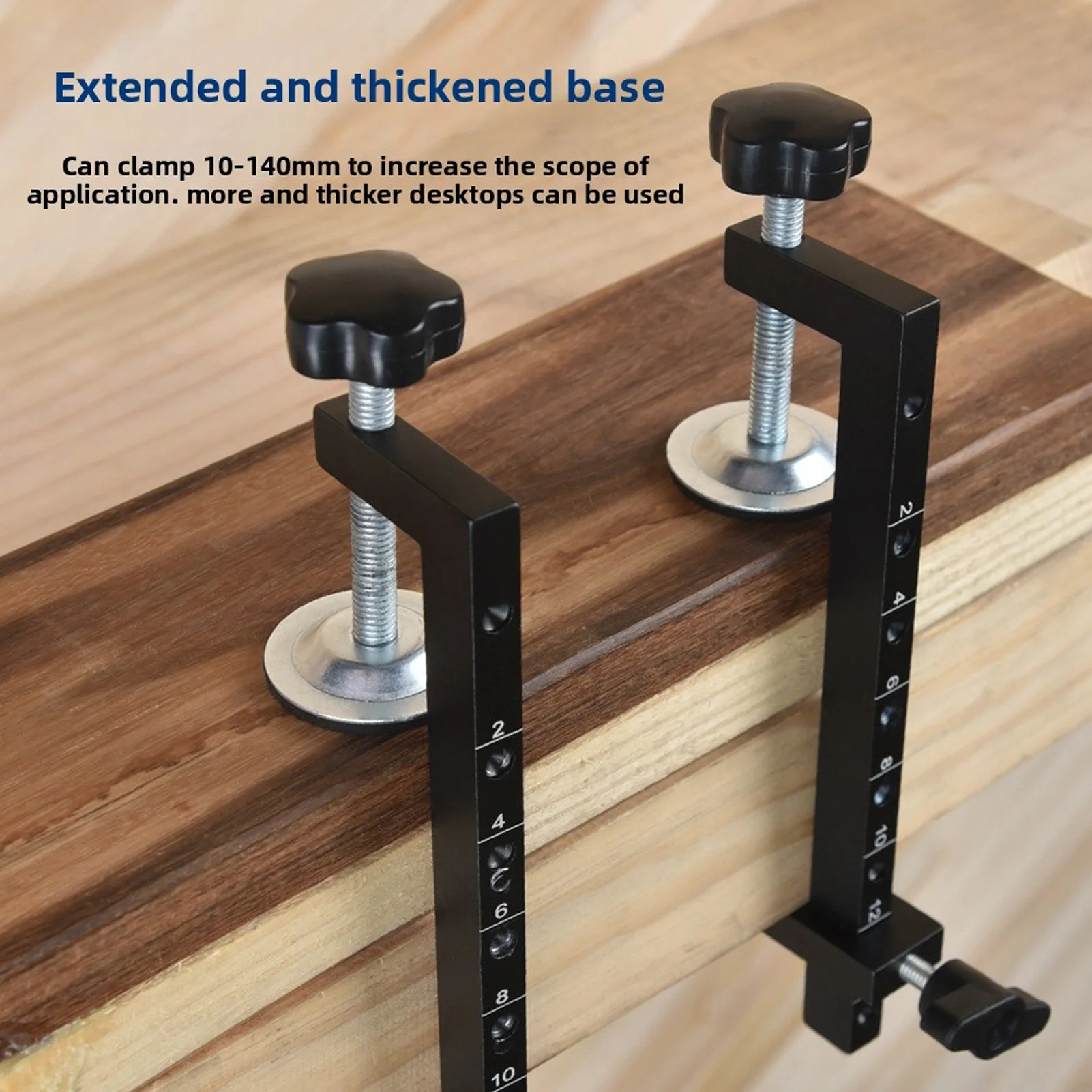 Desk C Clamp Extra Wide Range 0-5.6in Table Mount Holder with Fine Tuning Screw Wide Throat Saw Clamp for Woodworking Craft