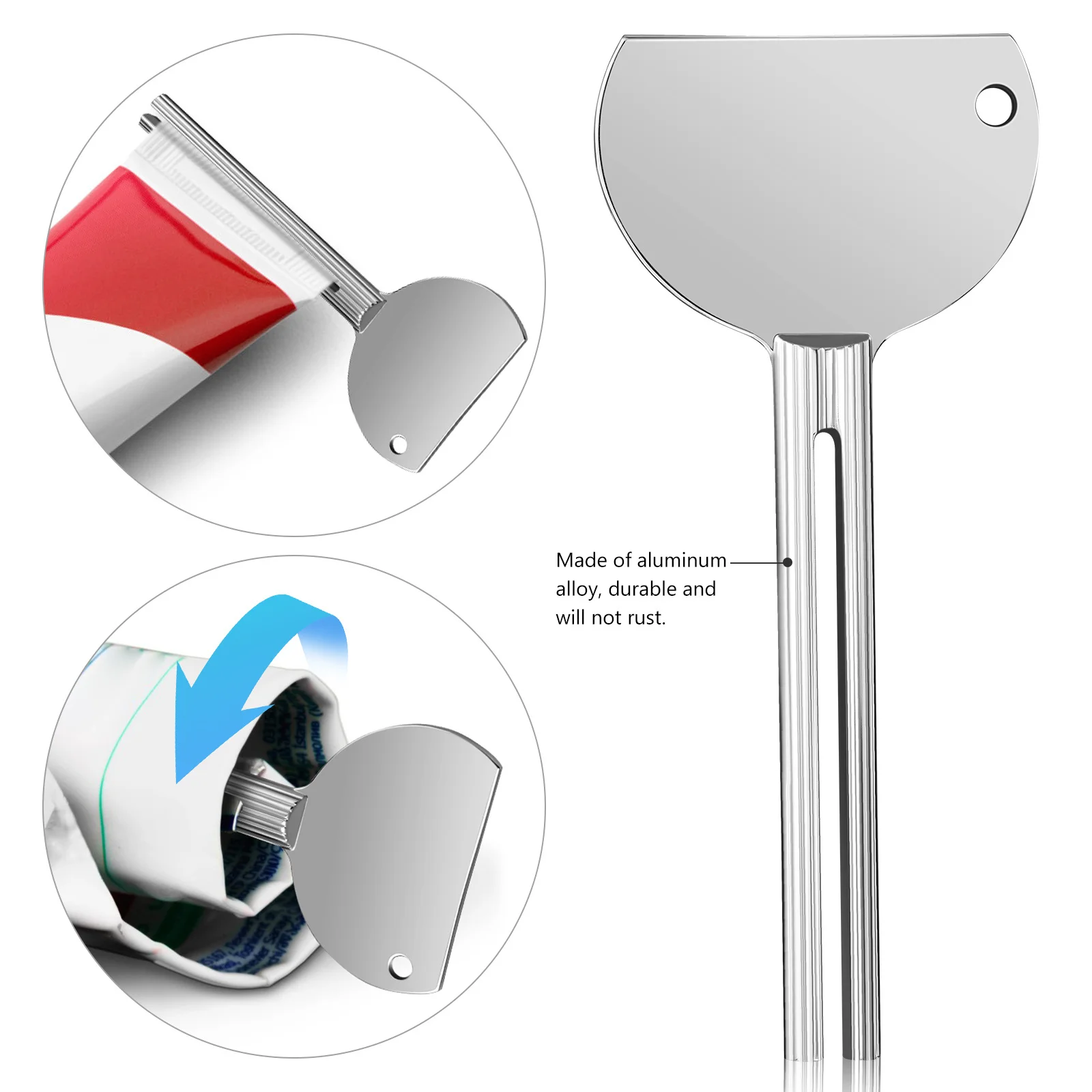 

1Set Toothpaste Squeezer Metal Manual Tube Squeezer Easy Use Durable for Toothpaste Cream Hair Dye Gel Tube Extruder