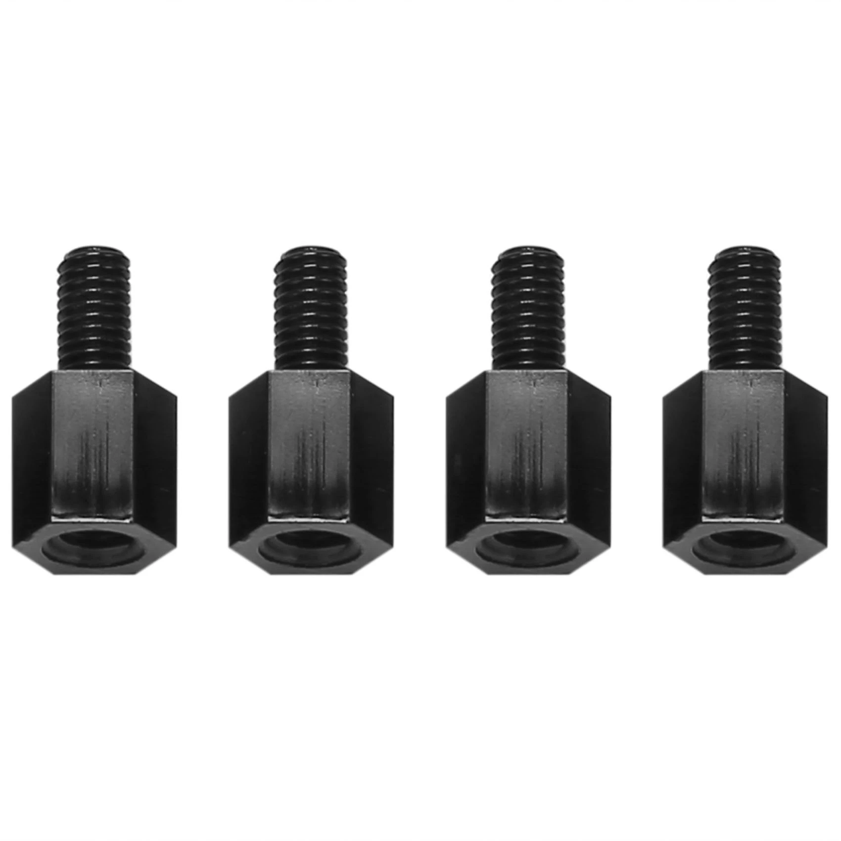 ABFA 100x เมนบอร์ดไนลอน Hex Standoff เกลียว Spacer M3 ด้าย 6 + 6 มม. สีดํา