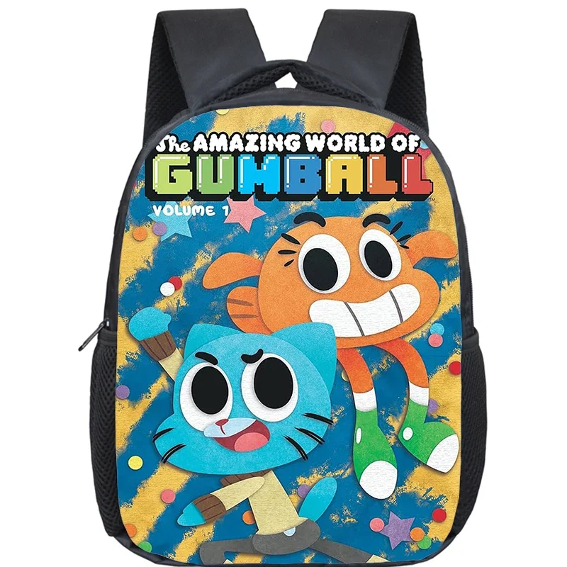 The Amazing World Of Gumball Cartoon Backpack Preschool Boys and Girls BookBag Children School Bag Kindergarten Backpacks Gift