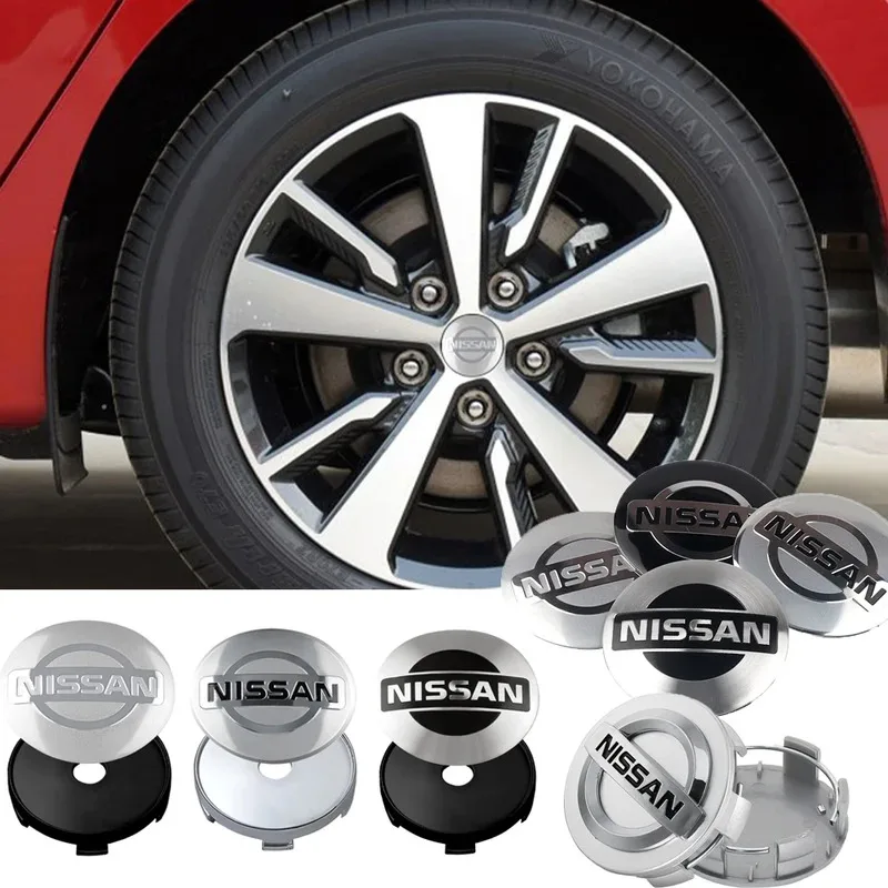 

4Pcs 54/56/ 60mm Car Wheel Center Hub Cap Cover Emblem Stickers For Nissan Qashqai J11 J10 Juke Leaf NOTE X-trail T32