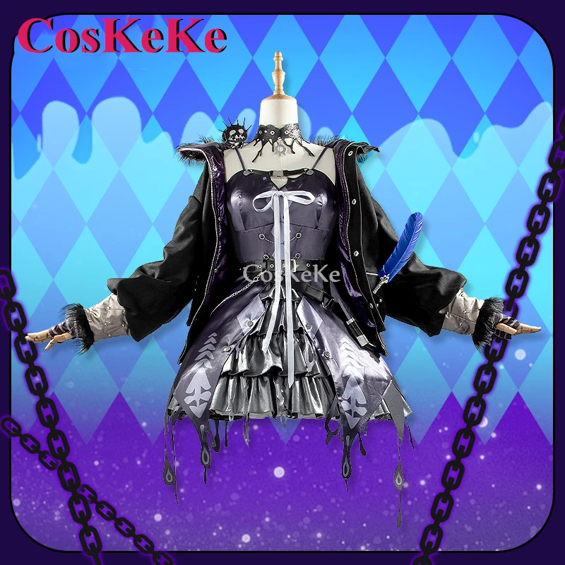 【Customized】CosKeKe Shiori Novella Cosplay Anime VTuber Hololive EN Costume Sweet Uniforms Halloween Party Role Play Clothing