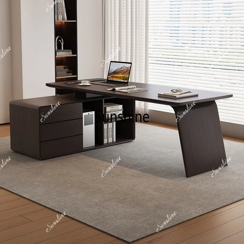 

Italian minimalist corner desk household light luxury modern design high sense