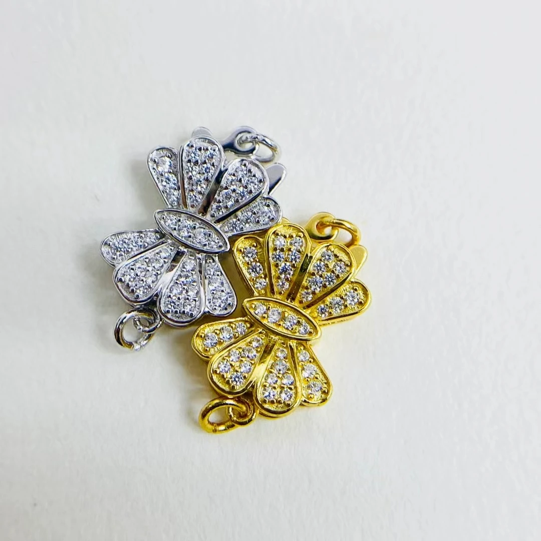 

Оптовая продажа DIY стерлингового серебра 925 пробы ожерелье браслет застежка крючок ювелирные аксессуары для жемчуга 5-10 мм 5 шт./лот